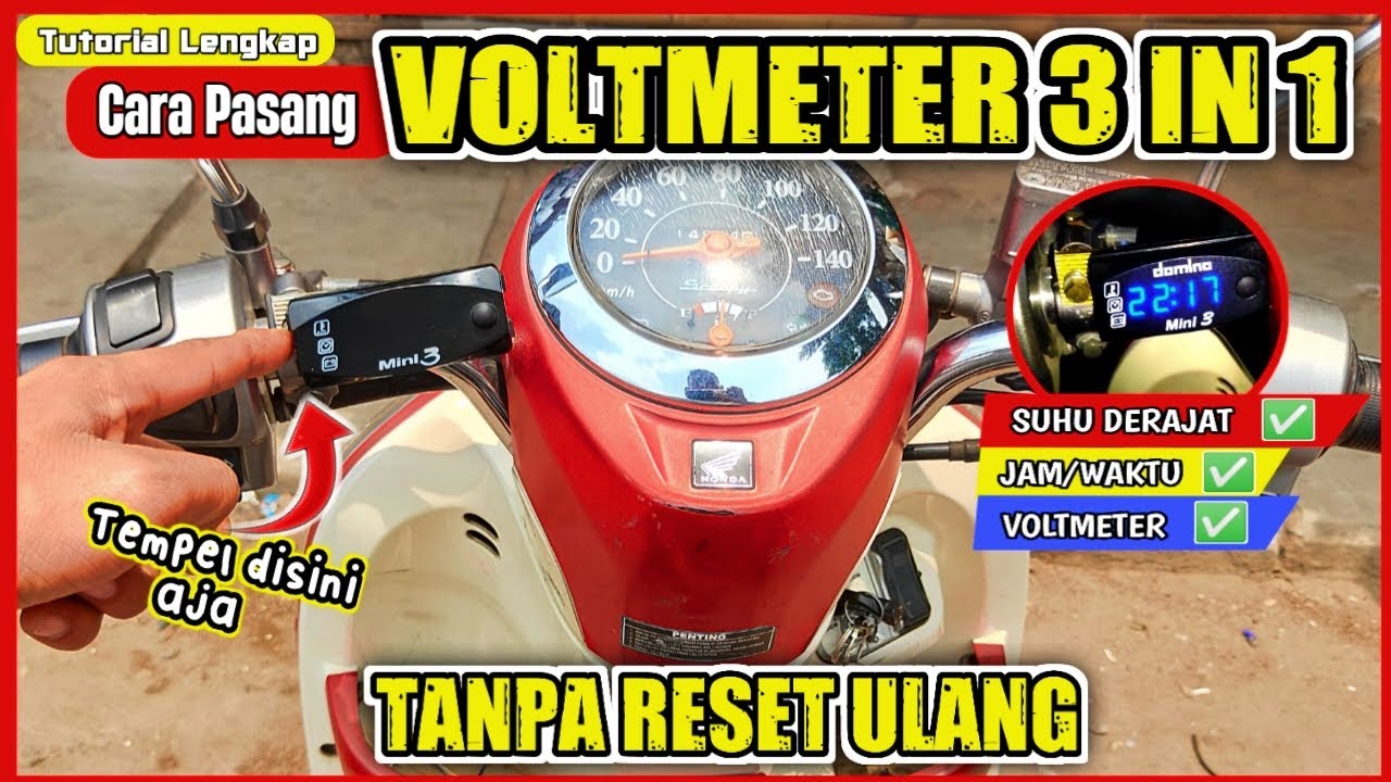 Cara Pasang Voltmeter 3in1 || Voltmeter 3 in 1 Domino