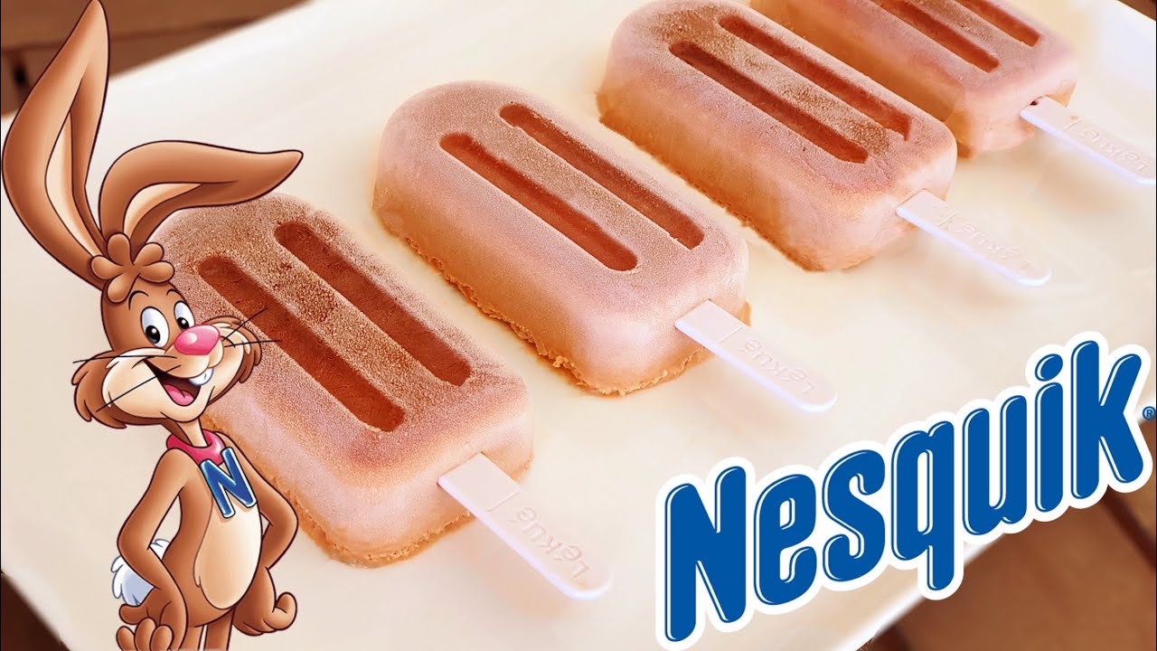 Como hacer paletas de hielo de Nesquik |  Recetas fáciles para hacer con niños en casa