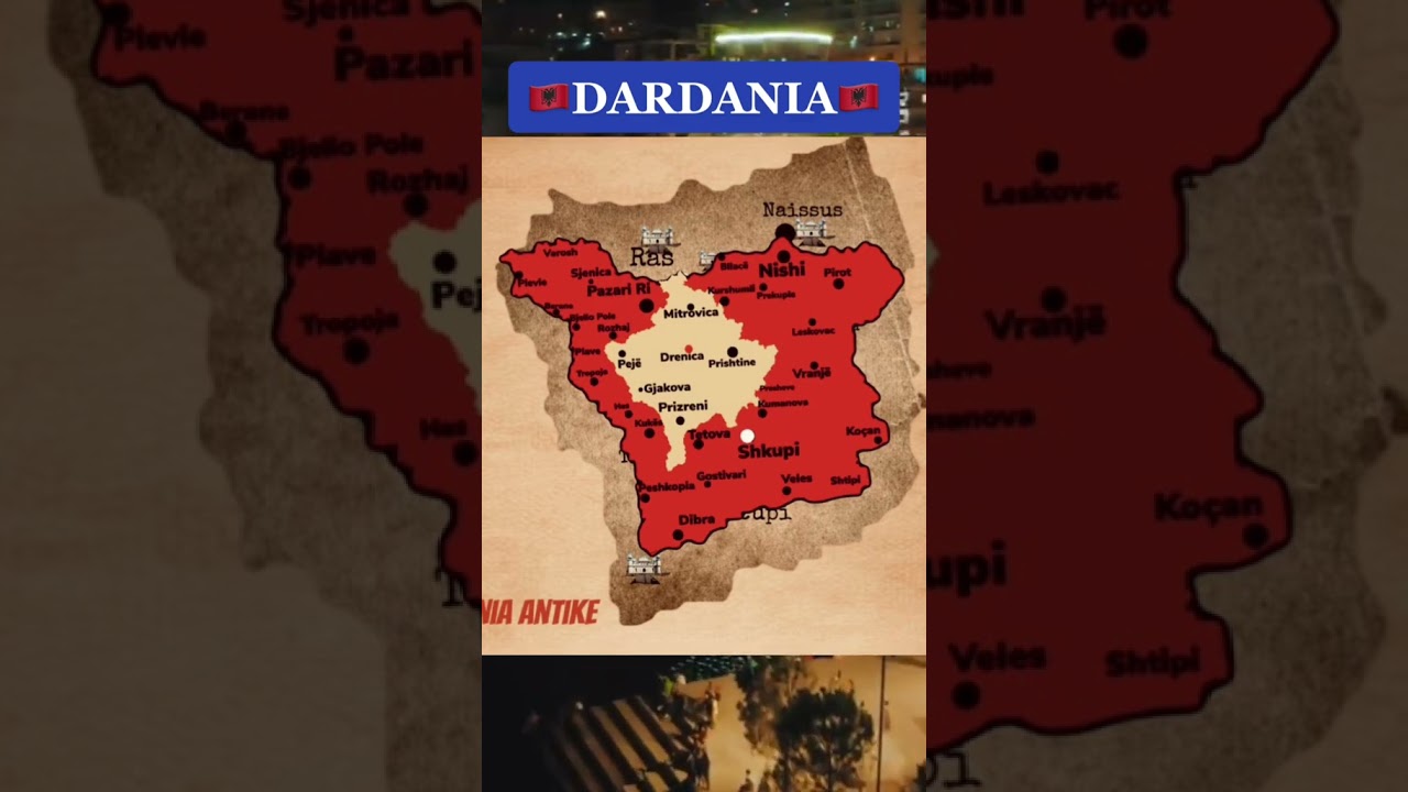 Real Map of Kosova - Ancient Dardania