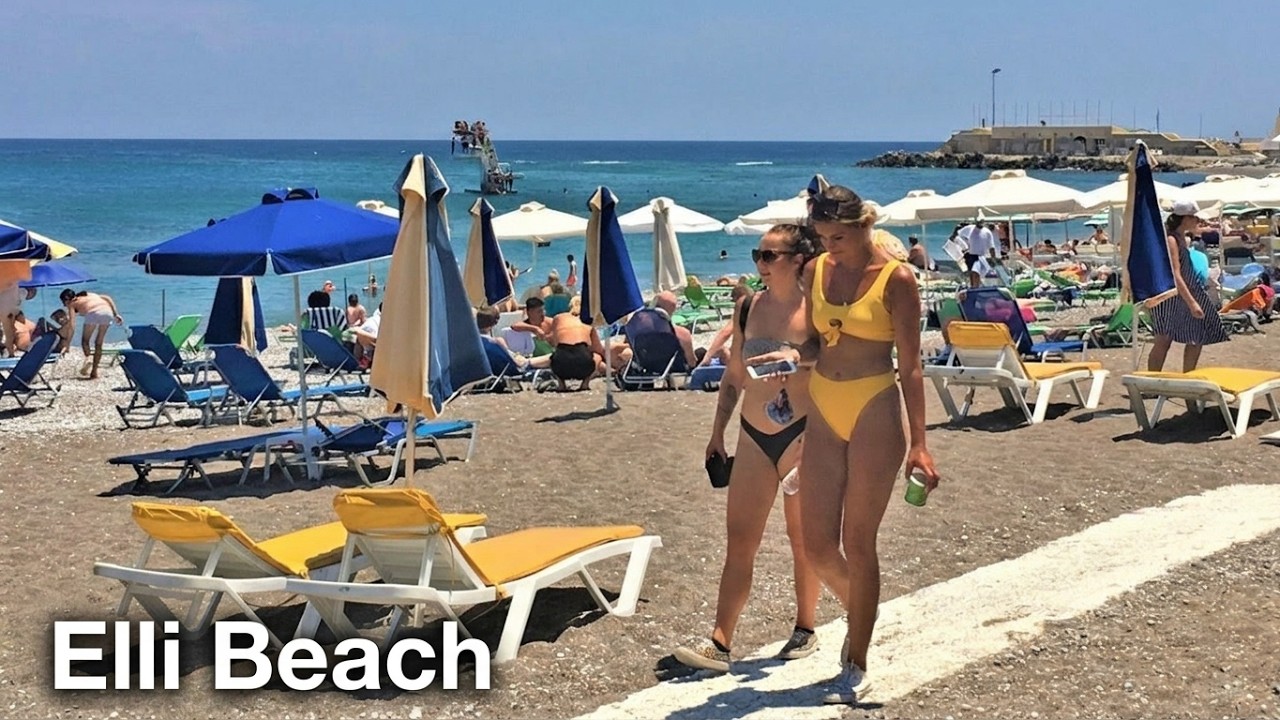 Elli Beach In Rhodes Town, Greece