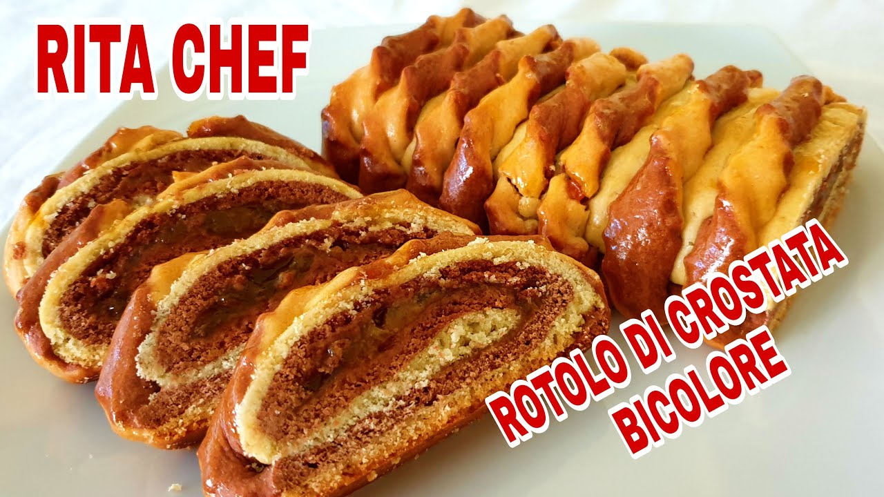 ROTOLO DI CROSTATA BICOLORE⭐RITA CHEF | Scenografica e molto buona.