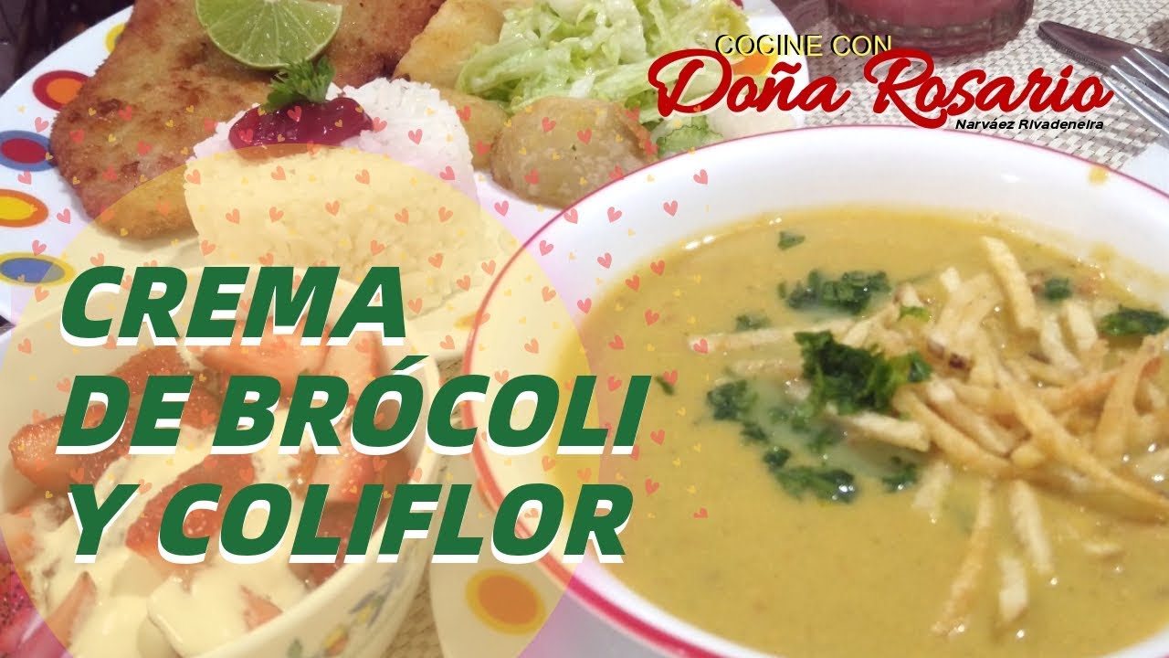 CREMA DE BRÓCOLI Y COLIFLOR por Rosario Narváez Rivadeneira T-2