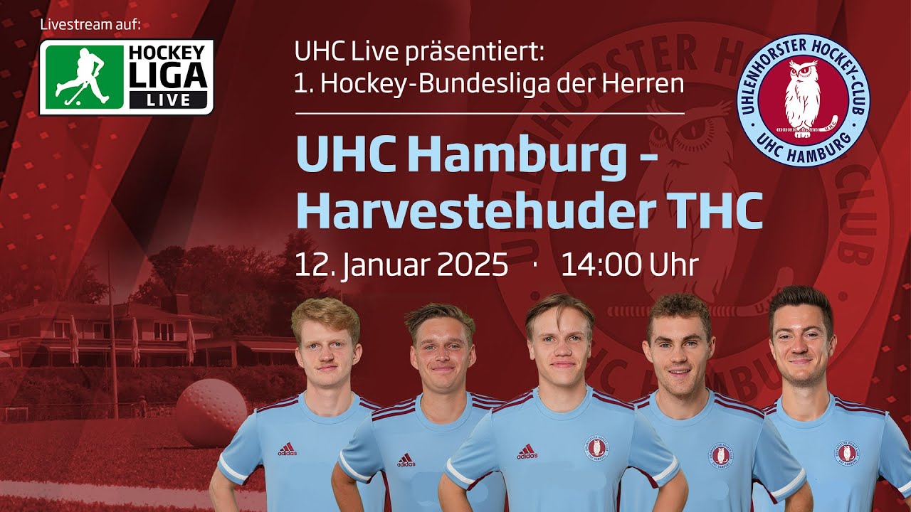 UHC Live - UHC vs. HTHC - 1. Herren Hallenhockey Bundesliga - 12.01.2025 - 14.00 h