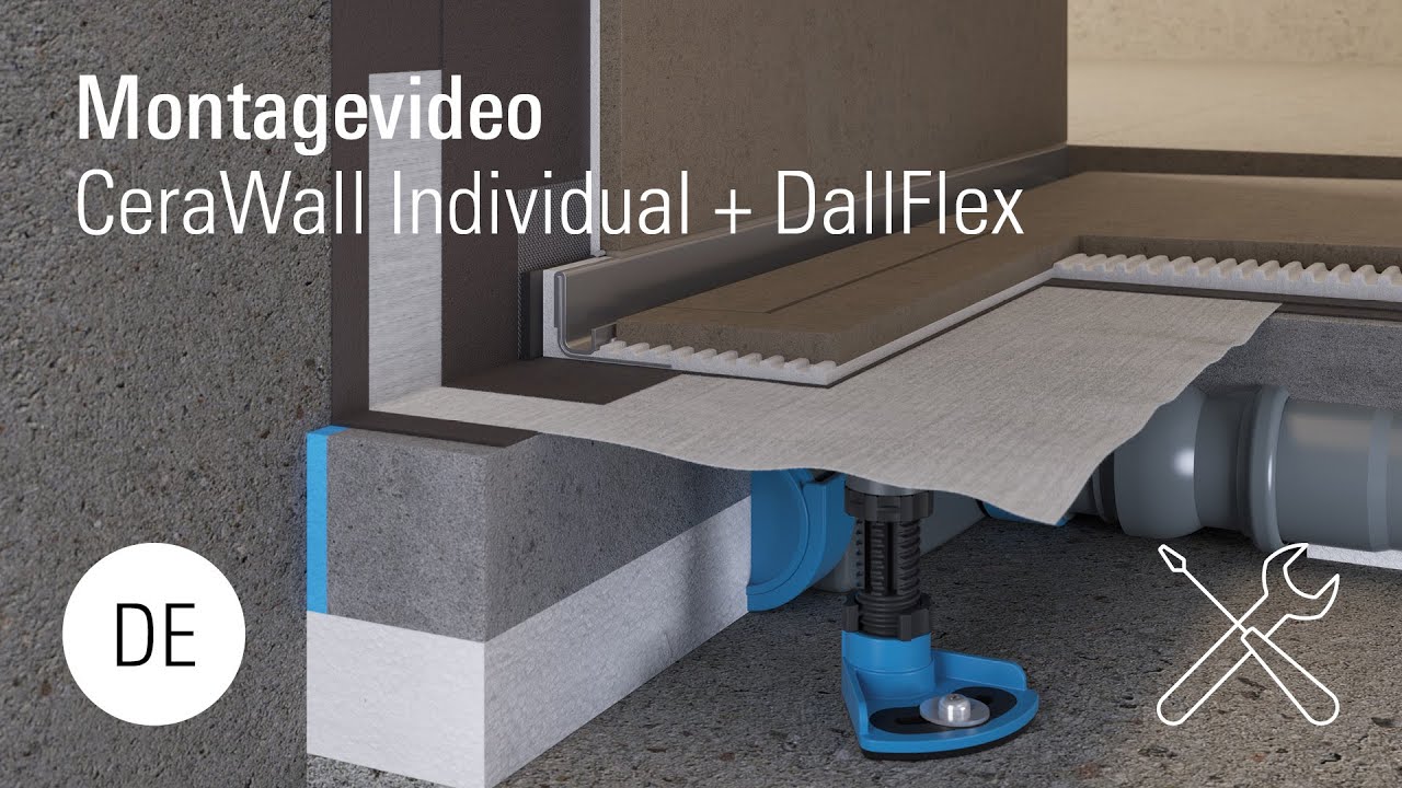 Montage: Duschrinne CeraWall Individual + DallFlex