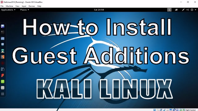 How to Install VirtualBox Guest Additions on Kali Linux 2016.1 Easy Tutorial [HD]