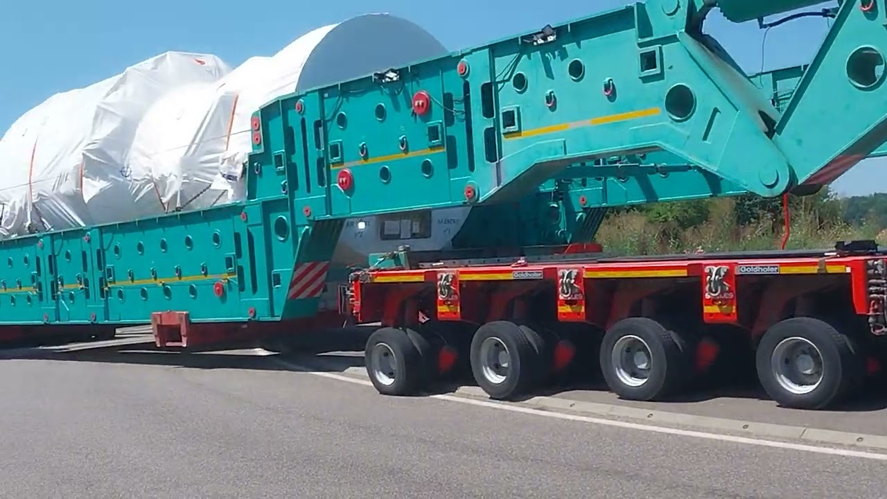 Convoi Scales, Turbine à gaz GE 9HA-01 de 387,9t, Vidéo01,Copyright Manugo