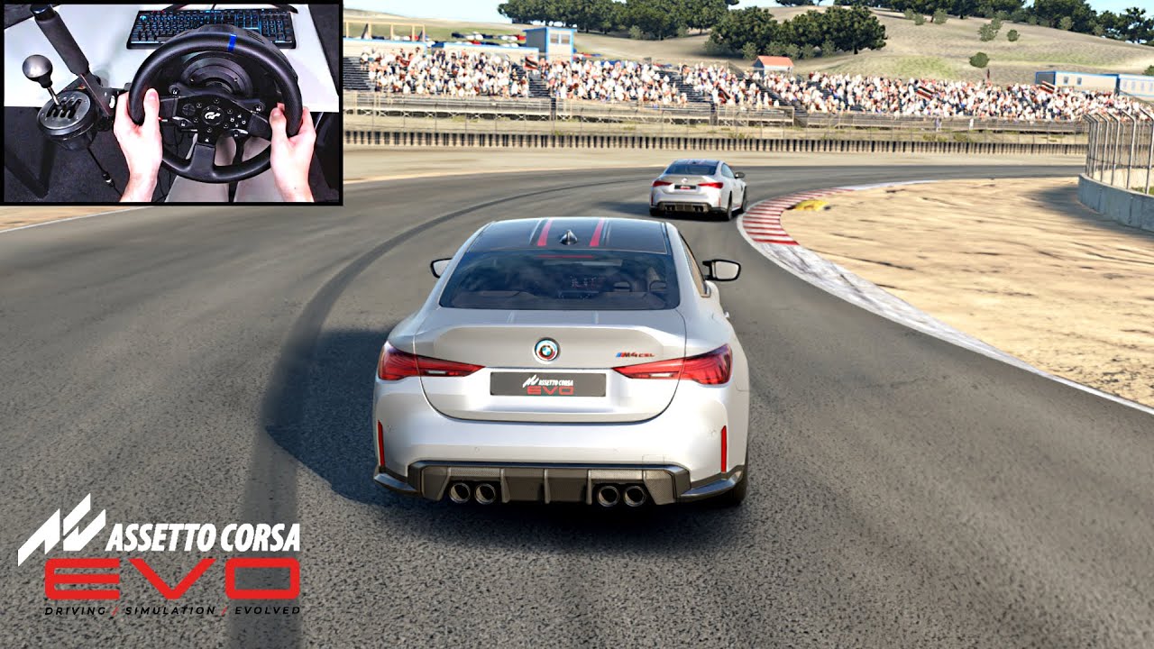 BMW M4 CSL | Assetto Corsa EVO - Drifting + AI Race | Steering Wheel Gameplay