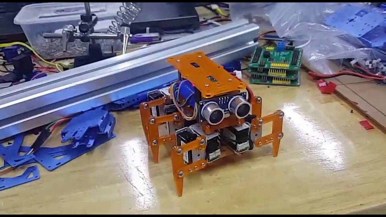 mini hexapod robot  12g Serial servo