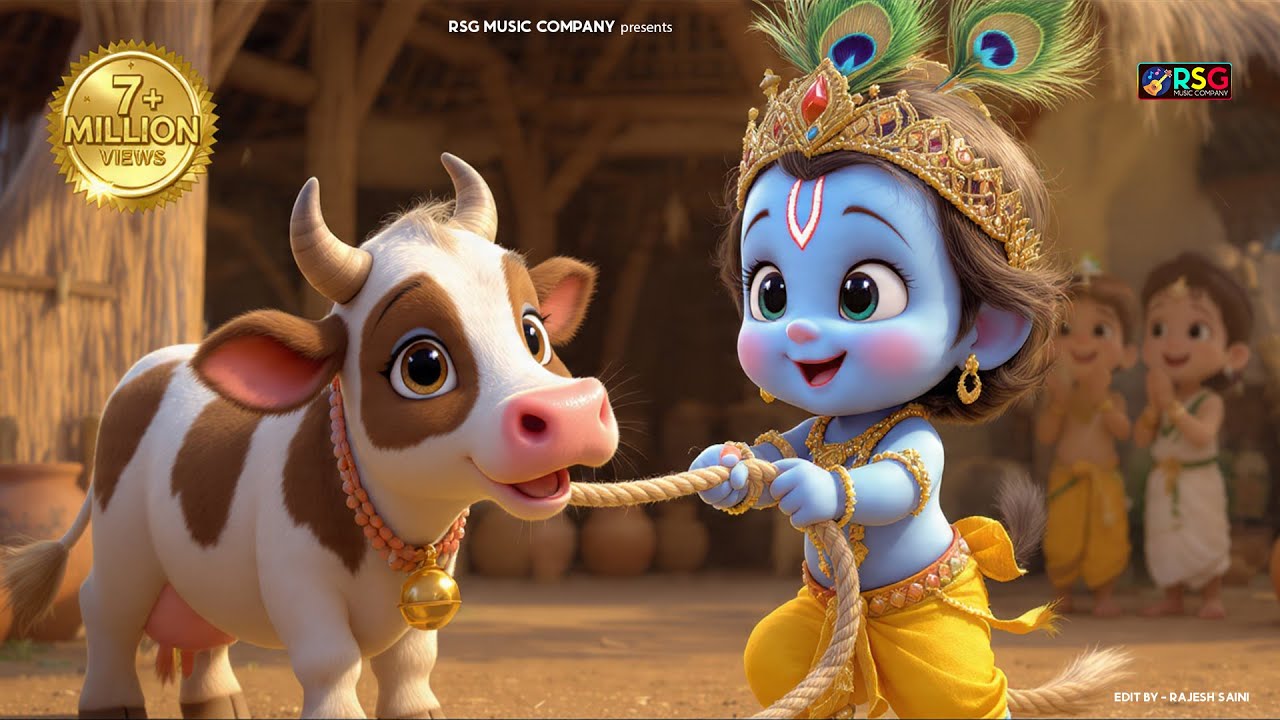 Little Krishna Song छोटी छोटी गैया - Choti Choti Gaiya Chote Chote Gwal | Krishna Song
