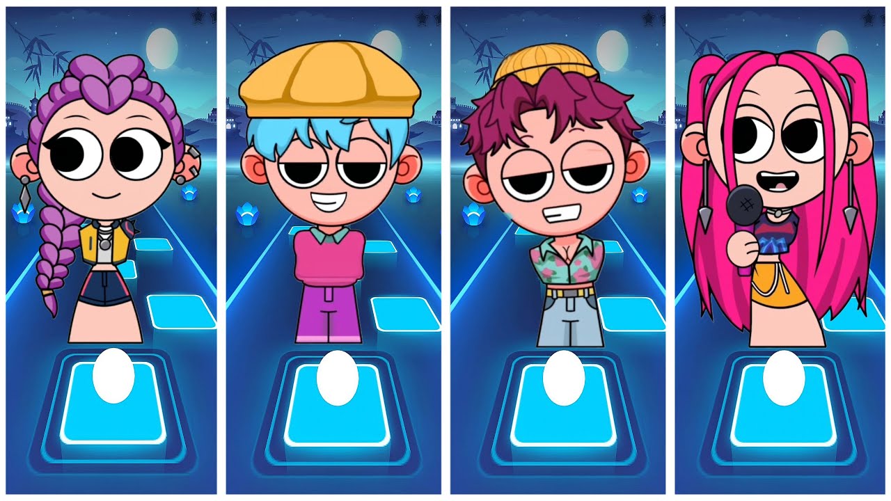 Kpop Demon Hunters 🆚 SAJA Boys 🎮 Tiles Hop EDM RUSH