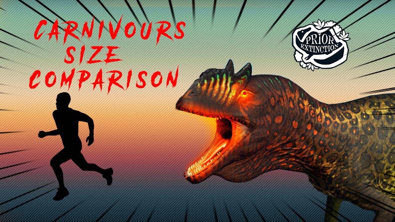 Prior Extinction All Carnivorous Creatures Size Comparison👾