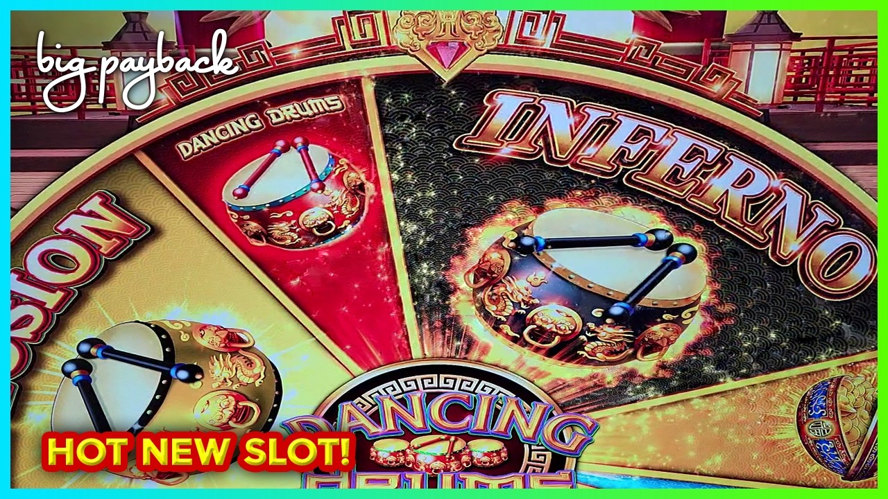 The INFERNO BONUS on Dancing Drums Revolution Slots! DOWNTOWN GRAND LAS VEGAS!
