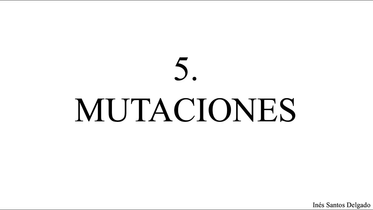 5.  Mutaciones