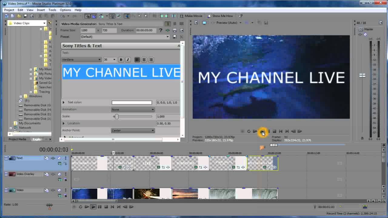 Sony Movie Studio Tutorial | How To Make Amazing Intro For You Tube and Videos