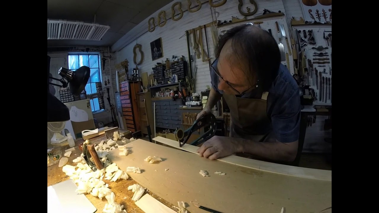 Bass bar installation on Gasparo Da Salo double bass