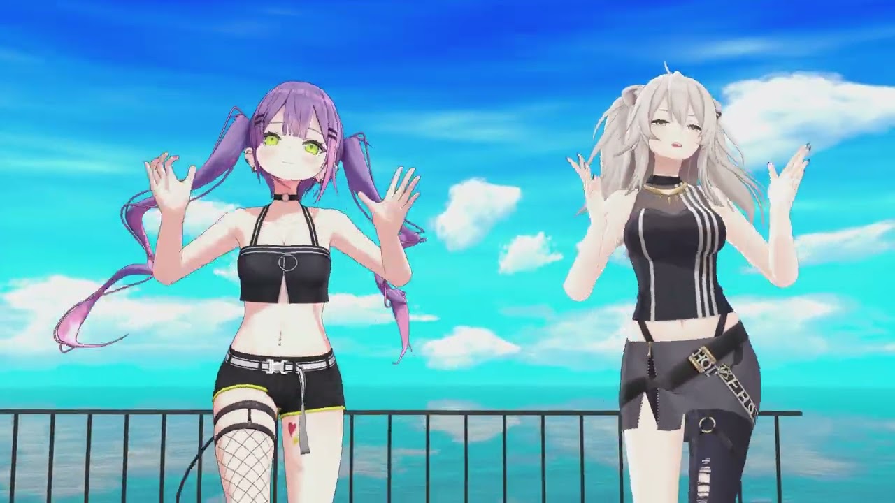 【MMD】愛包ダンスホール【ホロライブ】【常闇トワ/獅白ぼたん】#アイパイ