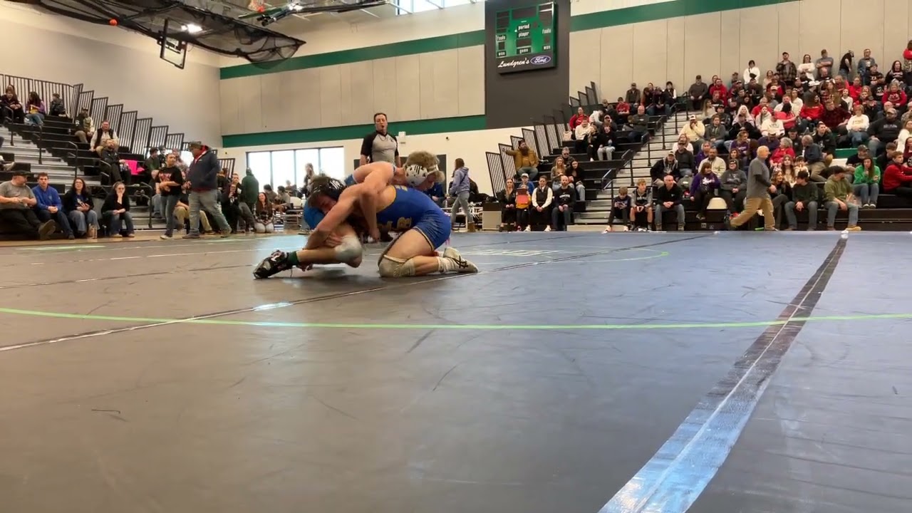 Carson Carlbom, Rush City, Varsity 160lbs, Section wrestleback semifinal Vs Mora