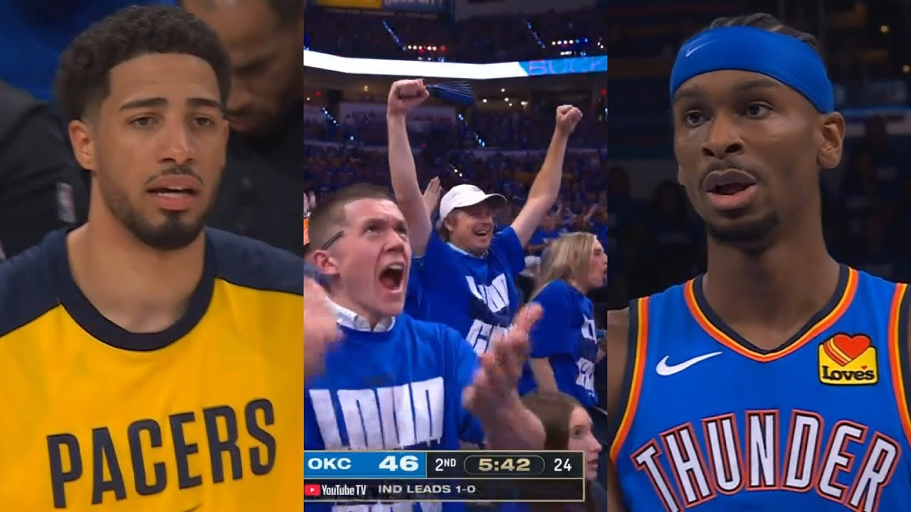 OKC Thunder fans go CRAZY after 19-2 RUN vs Pacers in Game 2