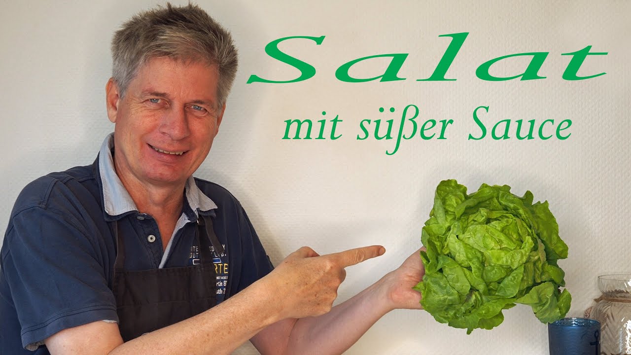 Salat mit süßer Sahnesauce