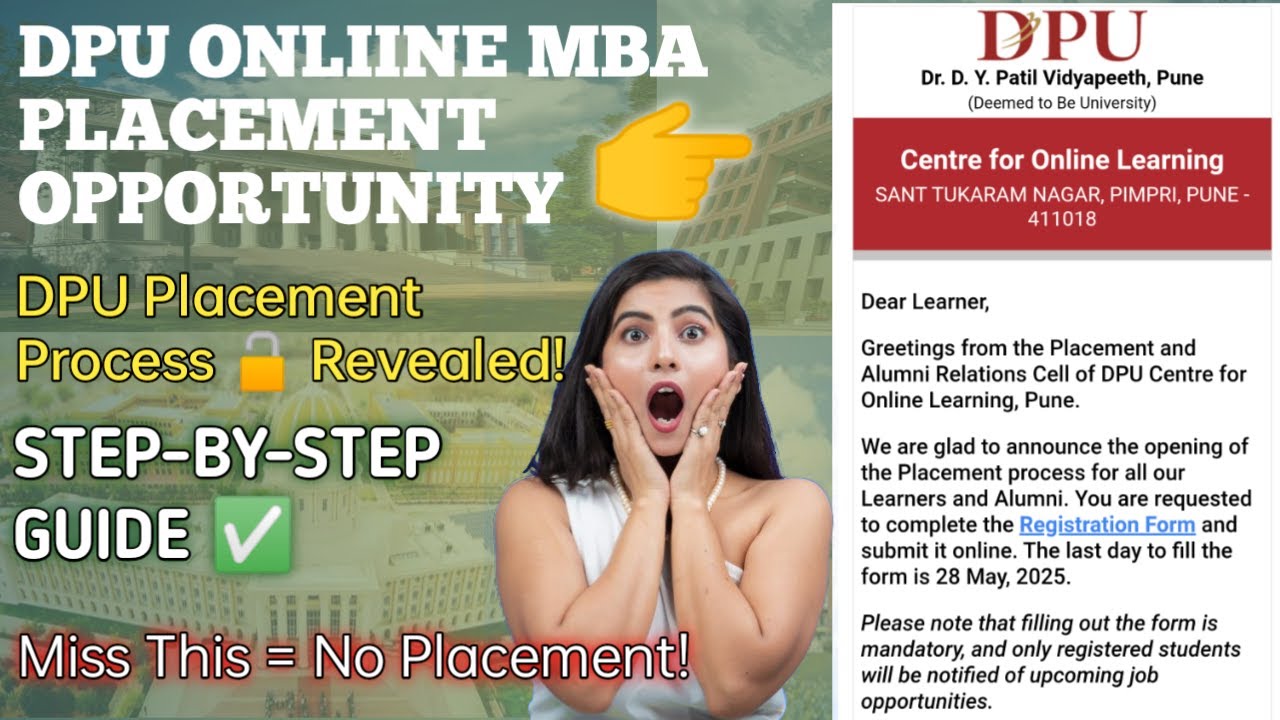 DPU Online MBA Placements Opportunities : Truth & Step-by-Step Guide to Access | Dr. D.Y. Patil #dpu