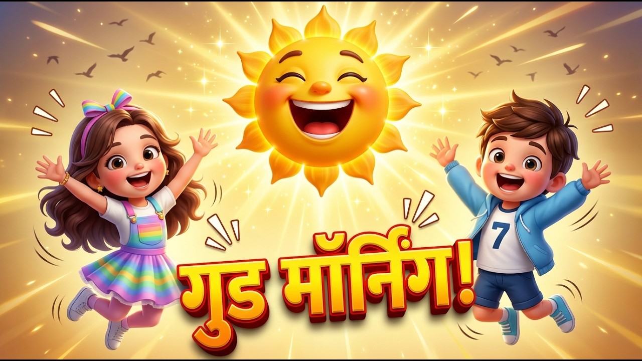 गुड मॉर्निंग सूरज मामा ☀️ | Good Morning Song for Kids | Hindi Rhymes