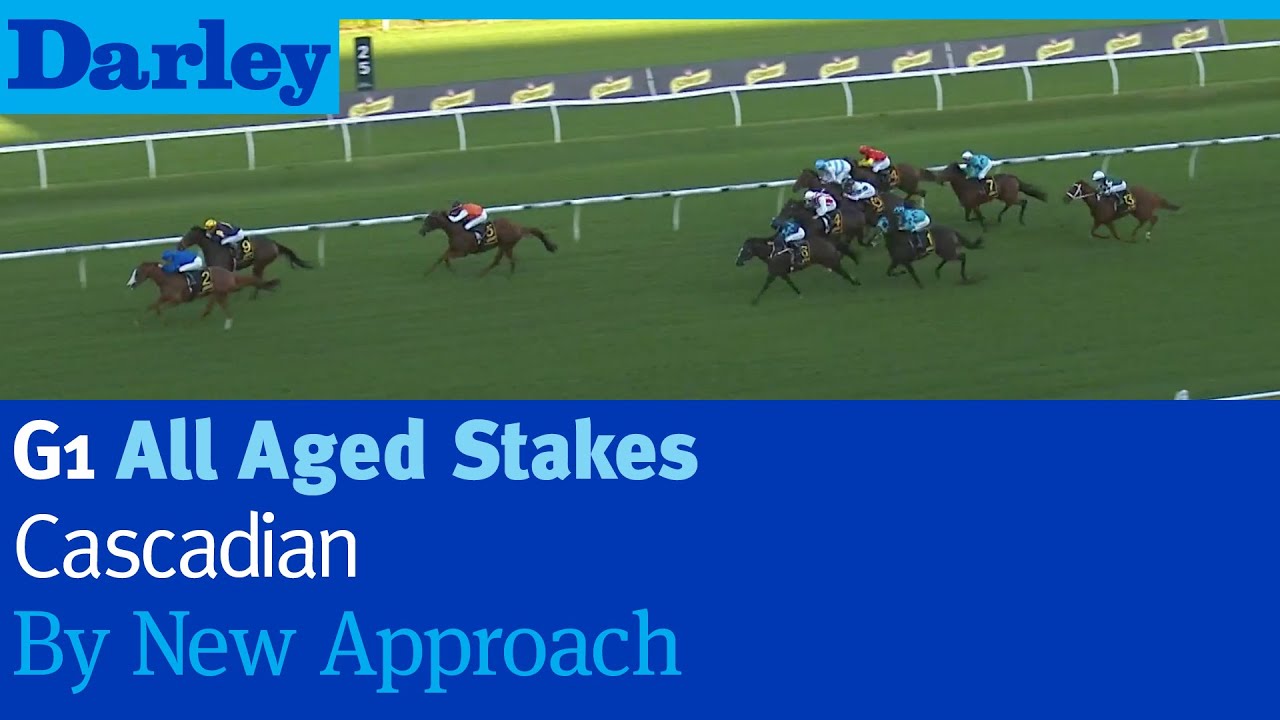 Cascadian by New Approach wins the G1 All Aged Stakes at Randwick