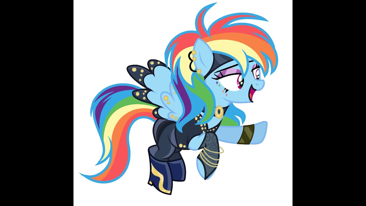 MLP SPEEDPAINT - base edit ROCKIN RAINBOW DASH from mlp game 