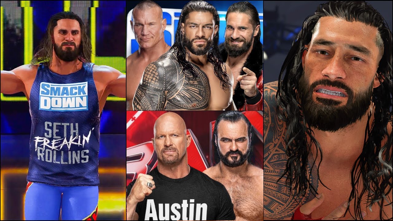 WWE 2K24 My GM Mode Roman Reigns Vs Seth Rollins Vs Randy Orton