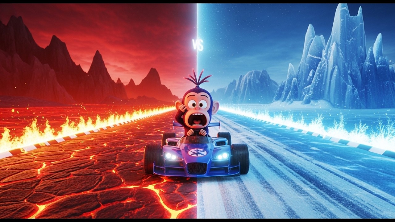 A Grande Corrida do Kiki! Pista de Lava, Gelo e Turbo Máximo 🏎️🔥❄️