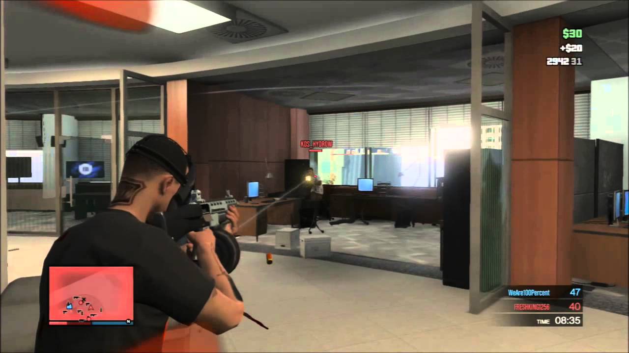 Deathmatch inside FIB Building GTA Online (Total Destruction) GTA 5 Grand Theft Auto