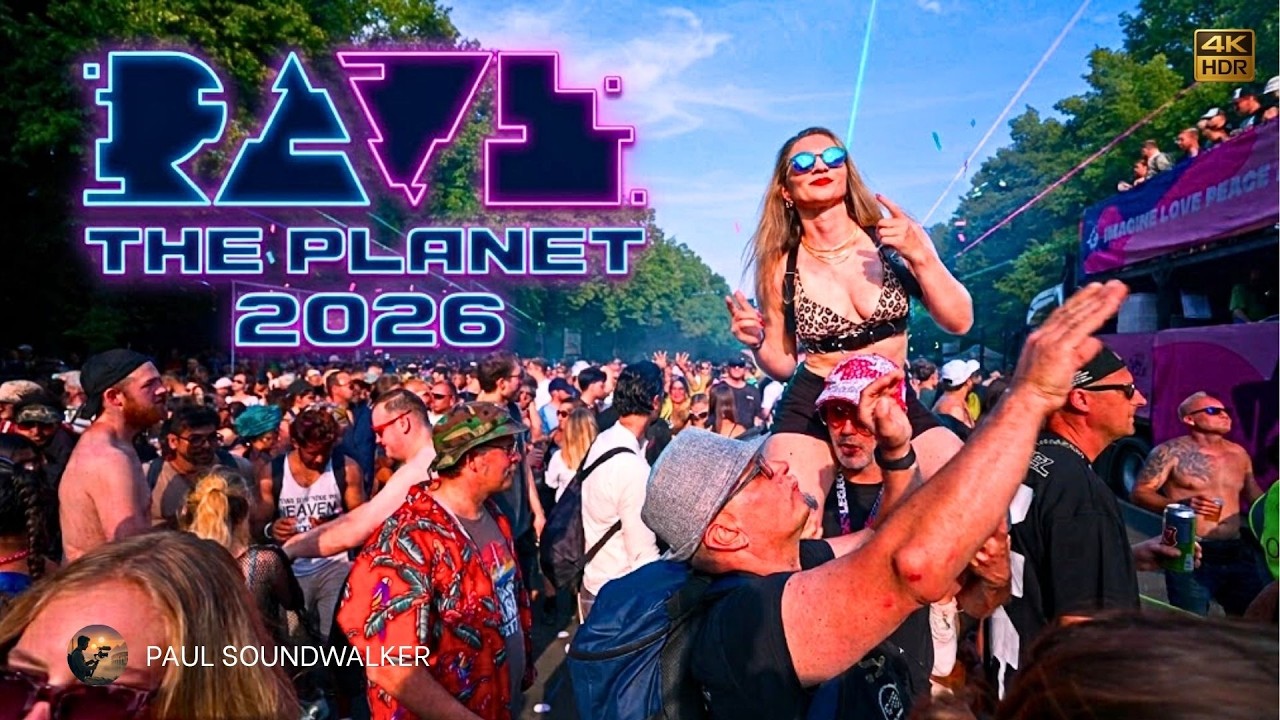 Rave The Planet 2026 - Berlins INSANE Techno Street Festival in Germany 4K HDR Walking Tour HQ Sound