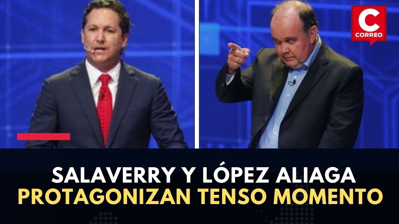 Elecciones 2021: Salaverry y López Aliaga protagonizan tenso momento durante debate presidencial
