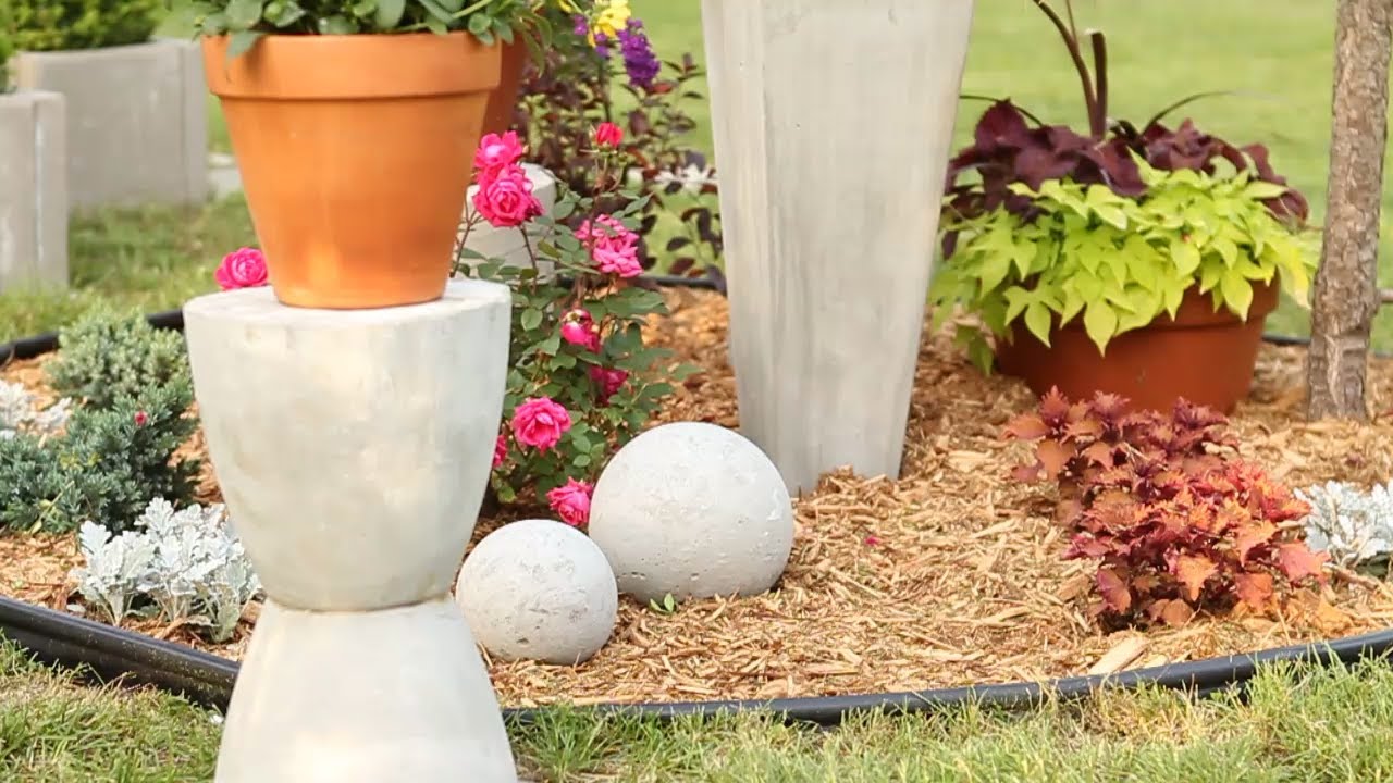 DIY Concrete Garden Ornaments