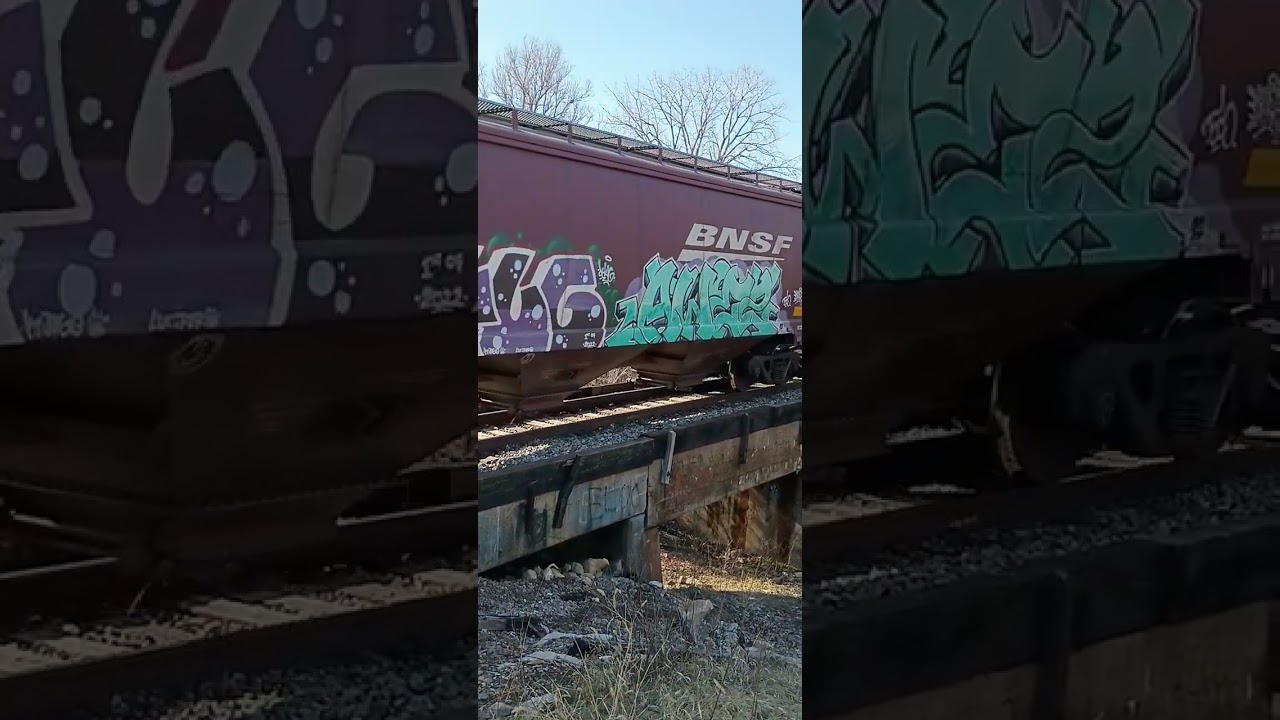 BNSF with foreign power of CSX. First time seeing that. Grain train with dpu