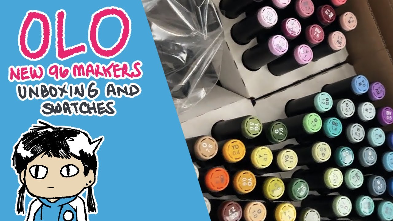 Art Test: Unboxing and Swatching the OLO Marker New 96 Set