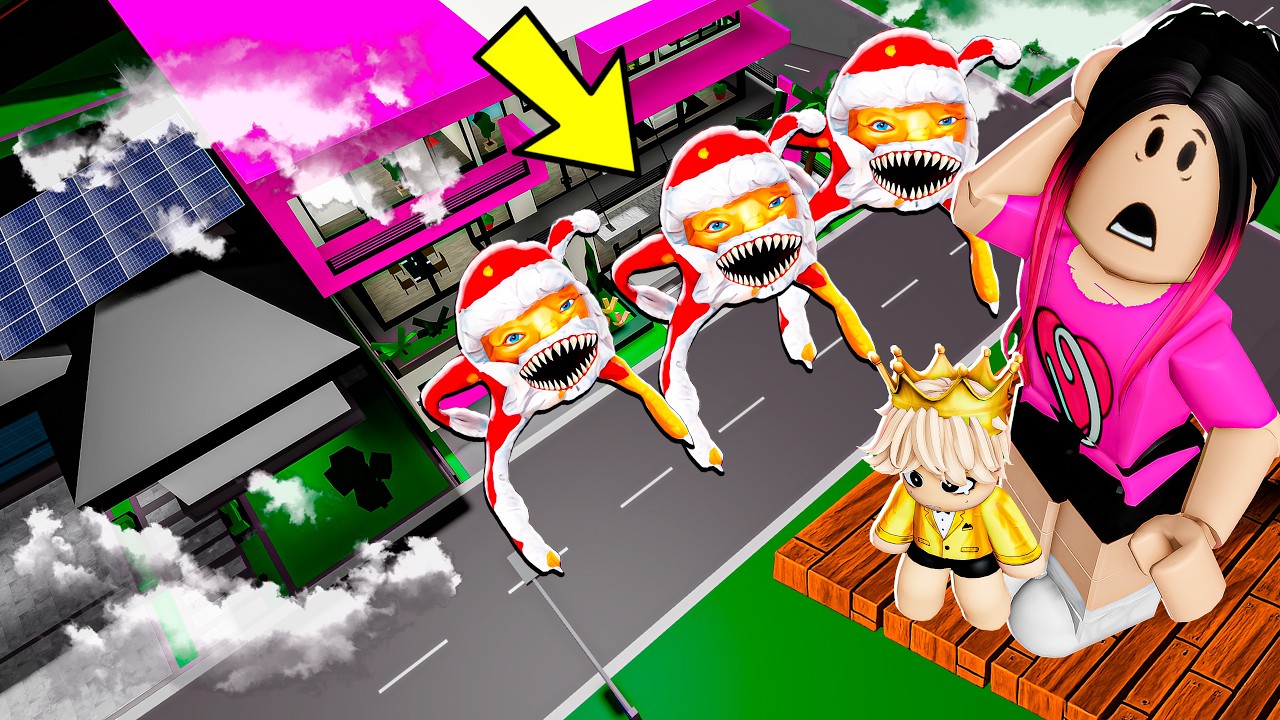 Construimos uma base no C&Eacute;U para se Esconder do GOO GOO GAGA... (Brookhaven)