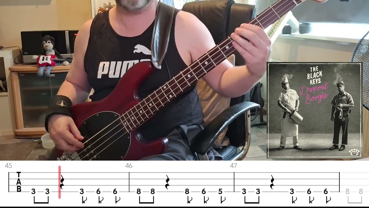 The Black Keys - Wild Child (Bass Cover w/ Bass Tabs)