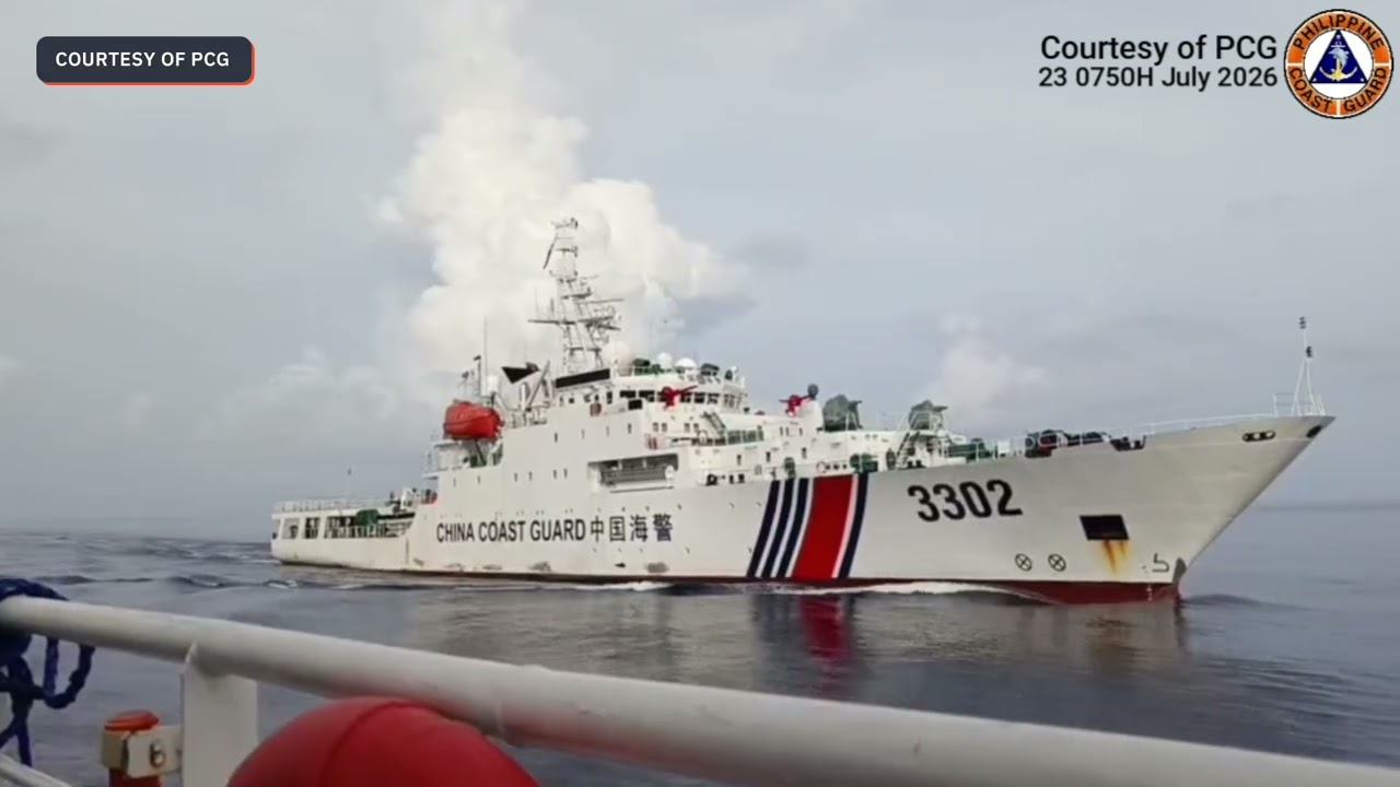 PCG releases more footage on China firing water cannons on Philippine ships