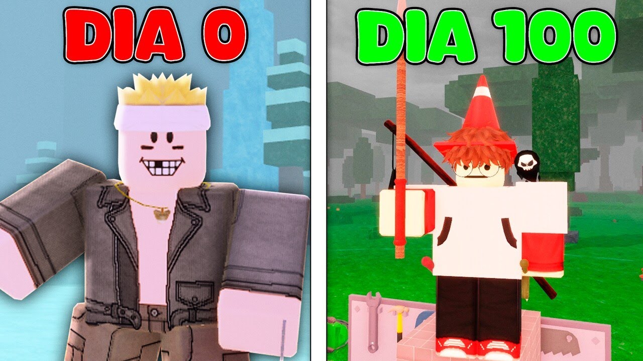 SOBREVIVI 100 DIAS COMO LUTADOR NO 99 NOITES NA FLORESTA