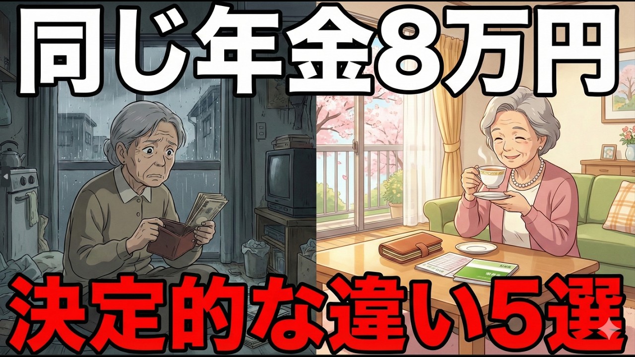 【同じ年金8万円】「余裕のある人」vs「借金まみれの人」決定的な違い5選。財布の中身が天と地ほど違う！