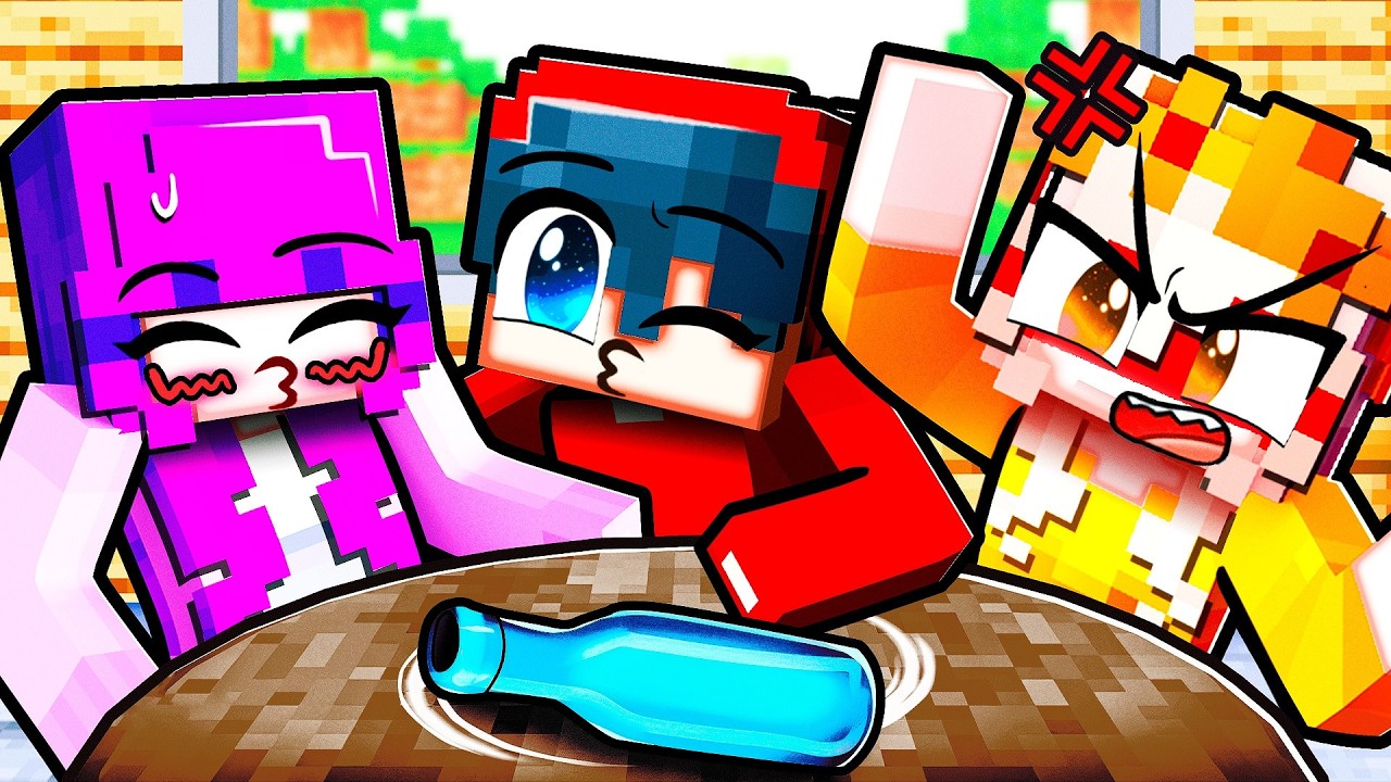 Minecraft but it’s SPIN THE BOTTLE With My Crush!