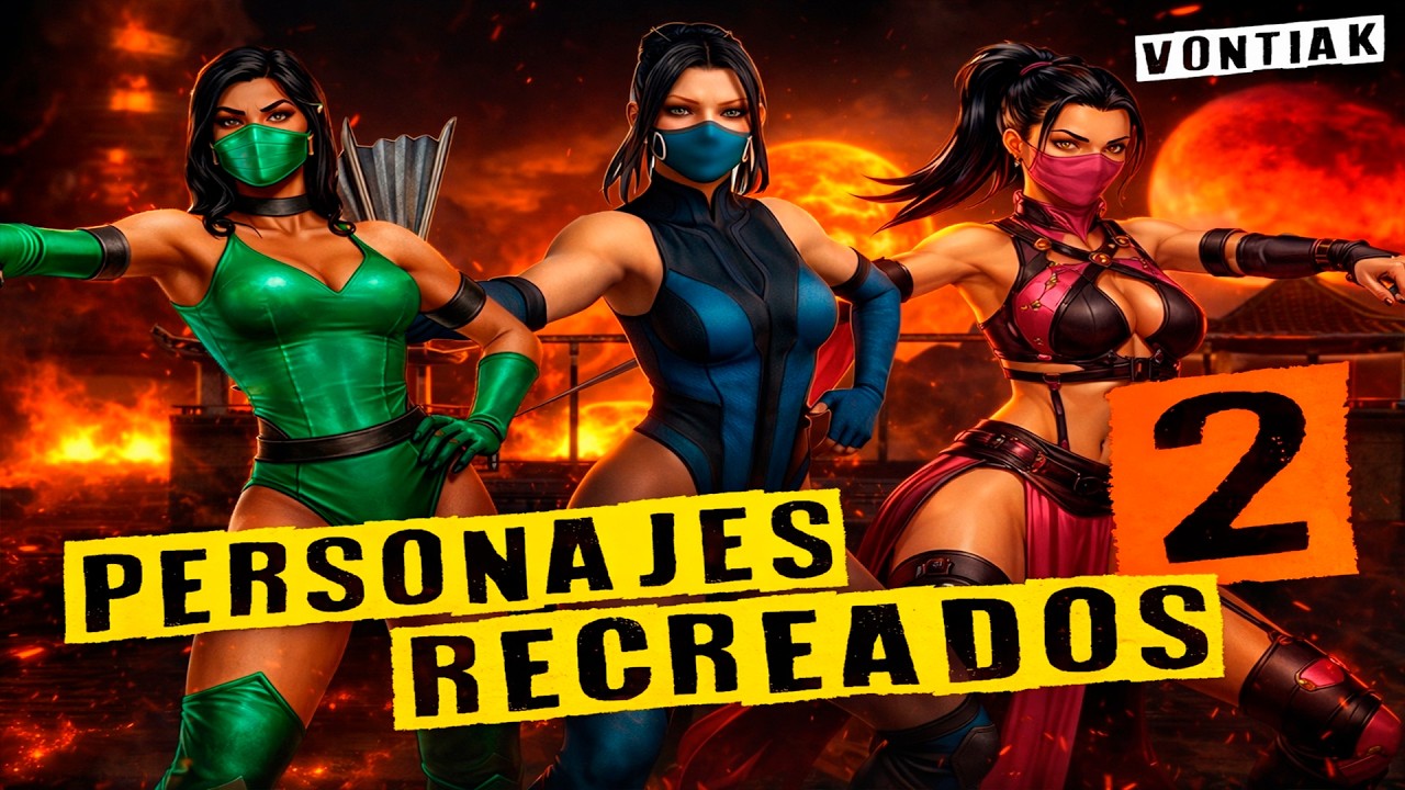 personajes de mortal kombat rediseñados y recreados 2 #mortalkombat