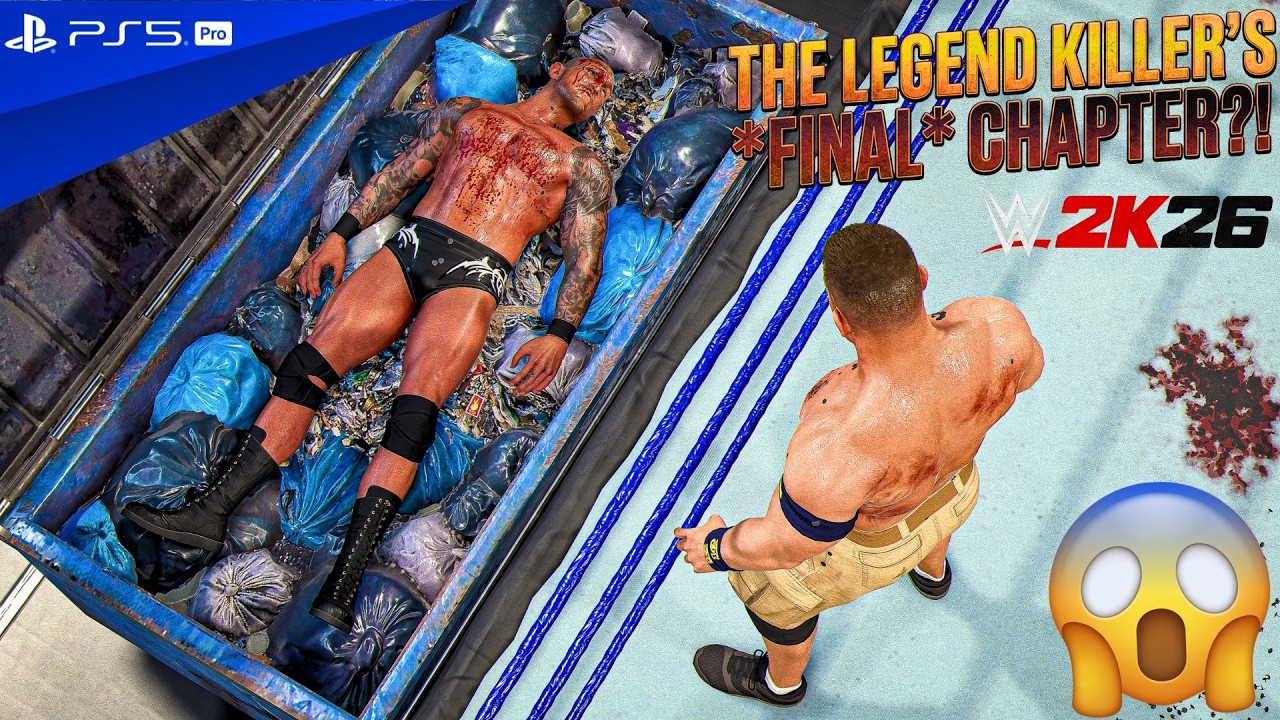 WWE 2K26 - Джон Сина против Рэнди Ортона - Легендарный матч на мусорном контейнере | PS5™ Pro [4K60]