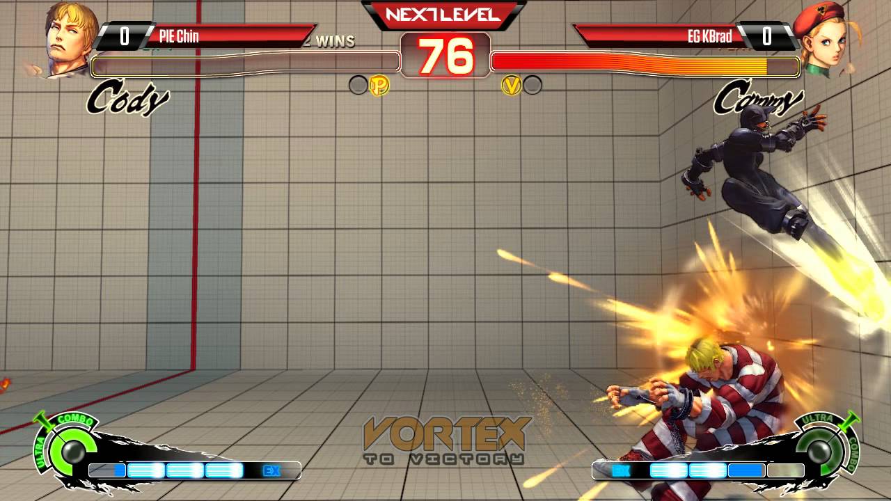 USF4 @ Vortex to Victory - PIE Chin (Cody) vs EG KBrad (Cammy) [720p/60fps]