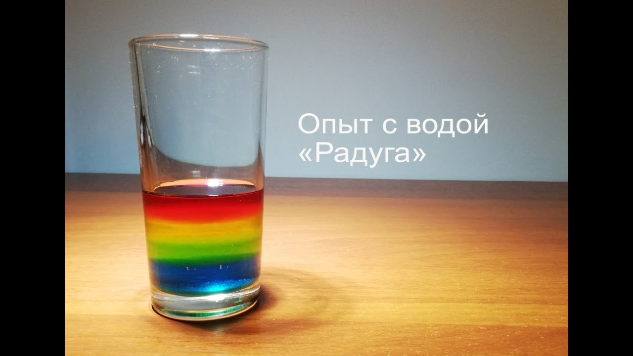 Опыты для детей. Опыт с водой 