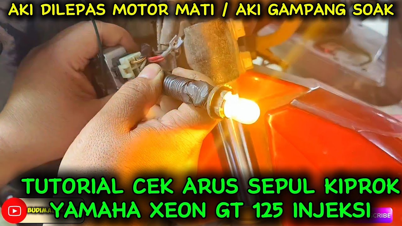 TUTORIAL CEK ARUS PENGISIAN SEPUL, KIPROK MOTOR YAMAHA XEON GT 125 INJEKSI AKI DILEPAS MOTOR MATI p1