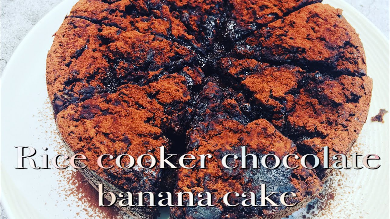 Rice cooker chocolate banana cake