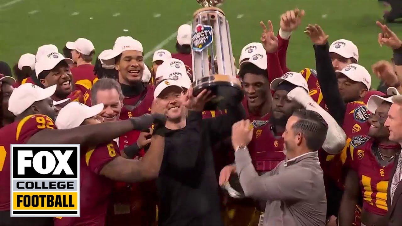 Holiday Bowl: USC Trojans' trophy ceremony following victory over Louisville | CFB on FOX