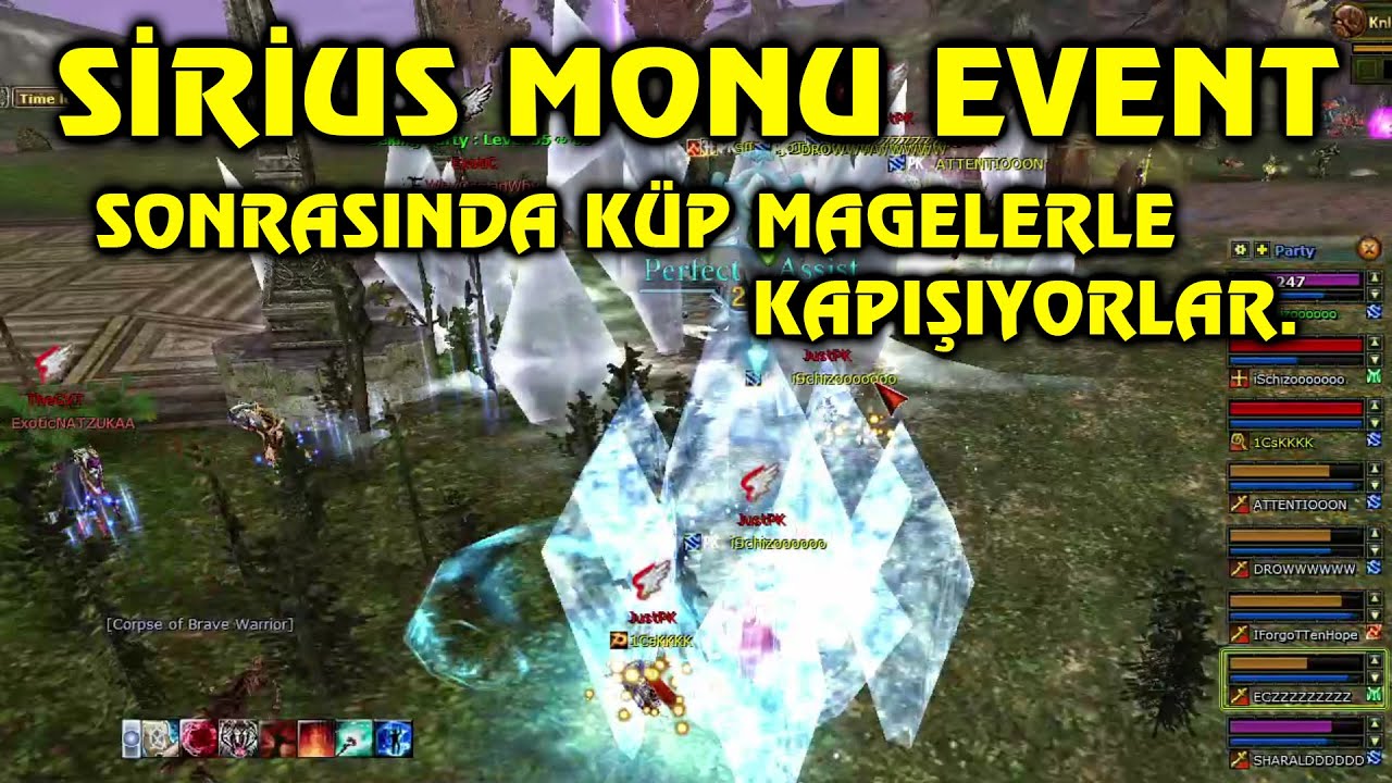 Knight Online PK | Sirius Monu Event Sonrasında K&uuml;p Magelerle Kapışıyorlar. | CZ | PK
