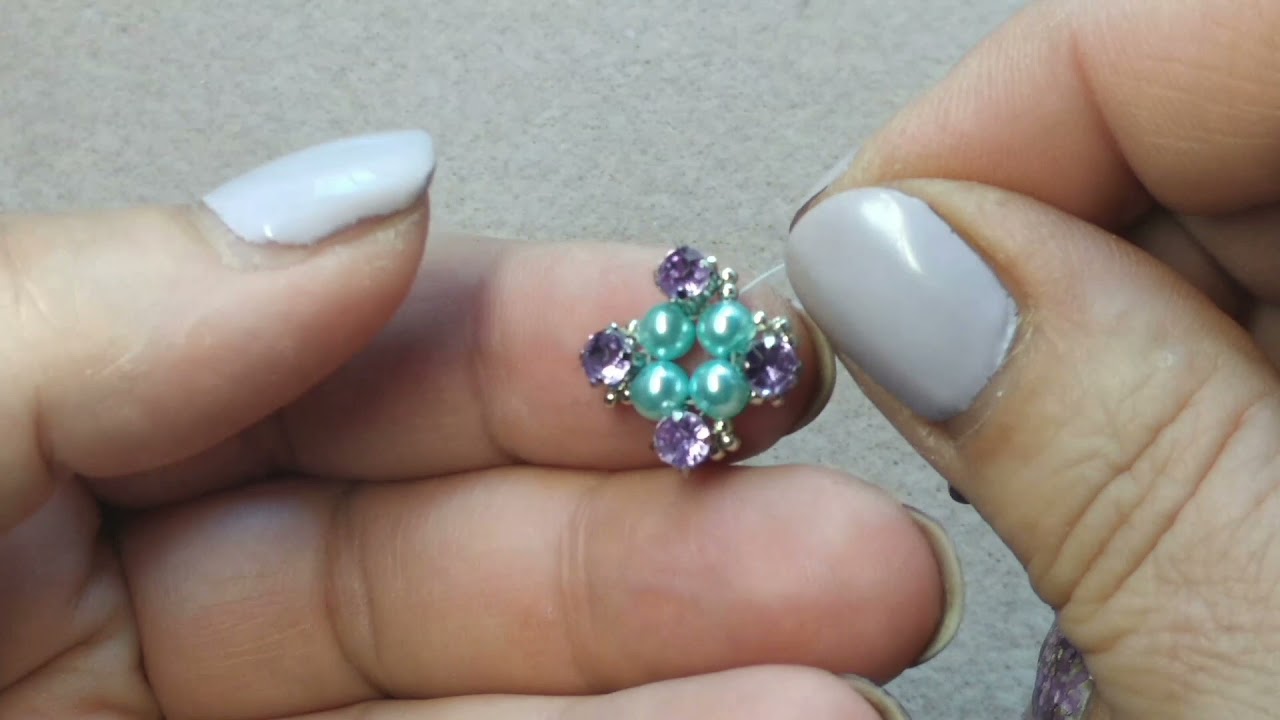 tutorial orecchini Mariposa #pearls#ginko#seedbeads